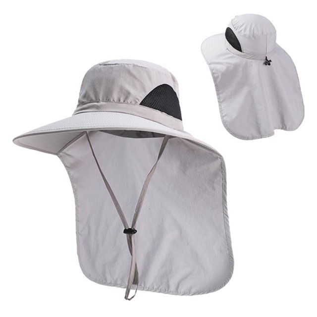 Chapeau de Pêche Femmes Large Visière Casquette de Soleil avec Protection UV Protection Imperméable Réglable Mentonnière Adapté à l'Escalade en Plein Air Randonnée Chasse Voyage de Pêche
