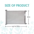 thumbnail image 3 of Regalo Retractable Baby Gate, 50” Wall-Mounted Mesh Safety Gate for Doorways & Stairs, Adjustable, Locking Indicator, Hardware Included, 3 of 9