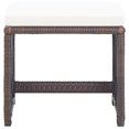 thumbnail image 2 of vidaXL Garden Stools 2 pcs with Cushions Poly Rattan Brown, 2 of 5
