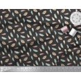 thumbnail image 3 of Soimoi Black Heavy Canvas Fabric Artistic Feather Print Sewing Fabric Yard 58 Inch Wide, 3 of 5