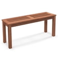 thumbnail image 2 of Gymax 2-Person Outdoor Bench Patio Bench w/ Slatted Seat Weather Resistant Solid Wood Frame, 2 of 9