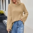 thumbnail image 1 of Dvkptbk Chandails pour Femmes, Col Rond Uni, Mode Tricotée, Chandail Ample, Vêtements en Liquidation, 1 of 6