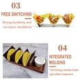 thumbnail image 3 of Up to 50% off ! TopLLC Stainless Steel Taco Holder,Rustproof Taco Rack Holds Up To 4-5 Tacos Each Taco Stand Taco Tray For Soft Hard Shell-with Silicone Protective Tips Oven Safe on Clearance, 3 of 6