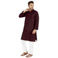 thumbnail image 3 of Atasi Ensemble Kurta Pyjama 2 Pcs pour Homme, Col Henley, Kurta Long Décontracté, 3 of 7