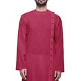 thumbnail image 4 of Atasi Kurta-Chemise pour Homme en Coton Flex, Uni, Col Rond, Tenue Festive de Designer, 4 of 7