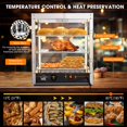 thumbnail image 2 of WeChef Chauffe-Pizza Commercial de Comptoir 20 Pouces à 3 Niveaux avec Éclairage LED Réglable Présentoir en Acier Inoxydable pour Buffet Restaurant Présentoir à Pizza, 2 of 9