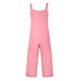 thumbnail image 3 of B91xZ Combinaisons pour Femmes Amples à Bretelles Réglables Mode Jambes Larges avec Poches, Rose P, 3 of 5