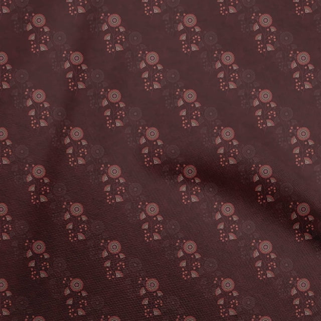 oneOone Polyester Spandex Red Fabric Floral Sewing Material Print Fabric By The Yard 56 Inch Wide