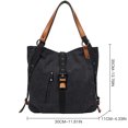 thumbnail image 3 of Women Shoulder Tote Bag Canvas Large Capacity Casual Backpack Messenger Bag, 3 of 3