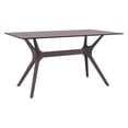 thumbnail image 1 of Compamia Ibiza Collection 55' HPL Outdoor Dining Table with Woven Wicker Legs, Brown (1 Count), 1 of 4
