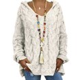 thumbnail image 2 of Innerwin Chandail d'Hiver Chaud pour Femmes, Pull Chic à Manches Longues, Beige m, 2 of 4