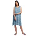 thumbnail image 2 of Moomaya Cotton A-Line Sleepwear For Ladies Round Neck Button Placket Nightdress, 2 of 6