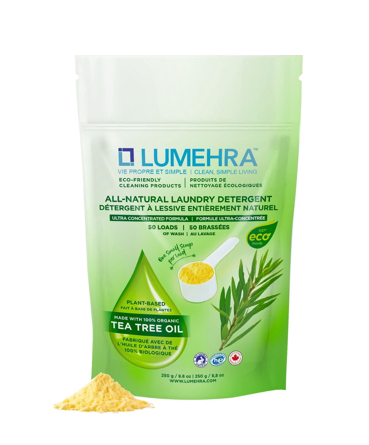 Lumehra Natural Tea Tree Laundry Detergent Powder 50 Washes 250 gram