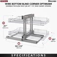 thumbnail image 3 of Rev-A-Shelf 18" Blind Corner Kitchen Cabinet Organizer w/ Soft-close, 5PSP-18SC-CR, 3 of 12