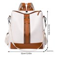 thumbnail image 3 of GPOECD Ladies Fashion Versatile Color Matching Casual Lightweight Zipper Student Backpack for School School Backpack Black,One Size, 3 of 5
