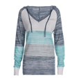 thumbnail image 3 of Women Casual Sweater Rib Knitted Long Sleeve Loose Fitting Pullover Hooded Drawstring Sweater, 3 of 6