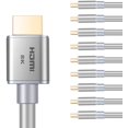 thumbnail image 1 of Buyer’s Point Ultra High Speed HDMI 2.1 Cable CL3 Rated Dynamic HDR 1.8M (6ft) 8K 120Hz, 48Gbps, Dolby Vision, eARC Compatible with Apple TV, Nintendo Switch, Roku, Xbox, PS4, Pack of 10 Gray- OEM, 1 of 7