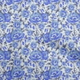 thumbnail image 1 of oneOone Cotton Poplin Blue Fabric Florals Sewing Craft Projects Fabric Prints By Yard 42 Inch Wide, 1 of 4