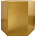 thumbnail image 3 of Meridian Furniture Hexagon Brushed Gold Metal End Table, 3 of 7