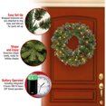 thumbnail image 3 of National Tree Company Crestwood Spruce Couronne de Noël Floquée Pré-Éclairée 24 Pouces, 3 of 5