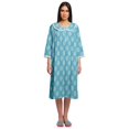 thumbnail image 1 of Moomaya Robe de Nuit d'Allaitement en Coton à Col Rond Imprimée pour Femmes, 1 of 6