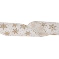 thumbnail image 3 of Holiday Time 6 inch x 20 feet  Snowflake Ribbon, Champagne Gold, 3 of 4