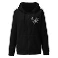 thumbnail image 3 of Chandails à Capuchon pour Filles Mode Féminine Décontractée en Molleton Chandails à Capuchon à Imprimé Floral Tenues Tendance pour Femmes 2023 en Liquidation, 3 of 3