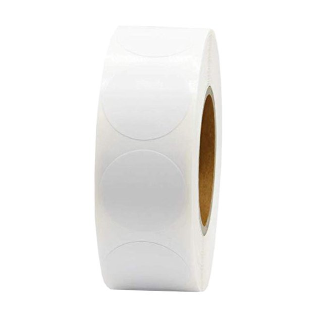 Label Sticker Paper Supermarket Price Blank Label for Craft Bottle Jars , White, 2.5cm