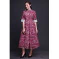 thumbnail image 4 of Bimba Robe-Chemise Mi-Mollet pour Femmes à Manches Roulées à Imprimé Floral Boutonnée - Xxx-Grand, 4 of 5