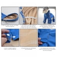 thumbnail image 4 of Imperméable pour Grand Chien, Combinaison Imperméable Ajustable pour Animal, Manteau de Pluie Léger à Capuche avec Bande Réfléchissante, Bleu, 4 of 5