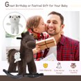 thumbnail image 4 of Qaba Kids Plush Ride-On Rocking Horse with Bear Toy, Children Chair with Soft Plush Toy & Fun Realistic Sounds, Brown, 4 of 10