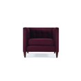 thumbnail image 3 of Jack Tufted Tuxedo Accent Arm Chair Burgundy, 3 of 10