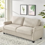 Zinus Josh Traditional Modern 3-Seater Upholstered Sofa Couch, Beige