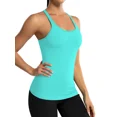 thumbnail image 4 of Charmo Women's Ribbed Camisole Workout Tank Tops with Built in Bra Basic Undershirt, 4 of 7