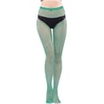 thumbnail image 1 of Penkiiy Bas Résille pour Femmes Chaussettes de Mode pour Femmes Couleur Chaussettes Perforées à la Mode Chaussettes en Filet de Pêche Super Élastiques Chaussettes à Bout Fermé en Maille Collants Verts, 1 of 2
