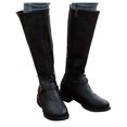 thumbnail image 1 of Bottes Hautes pour Femmes - Fermeture Éclair, Cuir Chaud, Bout Rond, Talon Confortable, Chaussures pour Femmes Modernes, 1 of 2