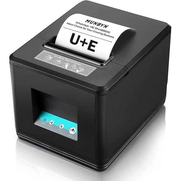 MUNBYN Thermal Receipt Printer, 80mm POS Printer with USB/LAN Ports Auto Cutter, Supports ESC/POS Command
