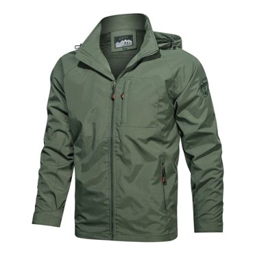 OmicGot Men Waterproof Camping Military Jacket Fishing Hiking Jackets Outdoor Rain Coat Windbreaker Breathable Hunting Tactical Jackets