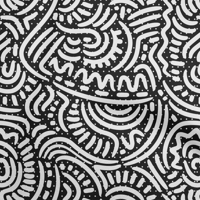 oneOone Cotton Poplin Black Fabric Japanese Craft Projects Decor Fabric Printed By The Yard 42 Inch Wide