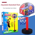 thumbnail image 1 of Wdhugt Kids Basketball Hoop Sports System Adjustable Height Basketball Goal Plastic Backboard With Rim Children Indoor Outdoor Play Toy Game Set Sports Equipment Colorful, 1 of 5