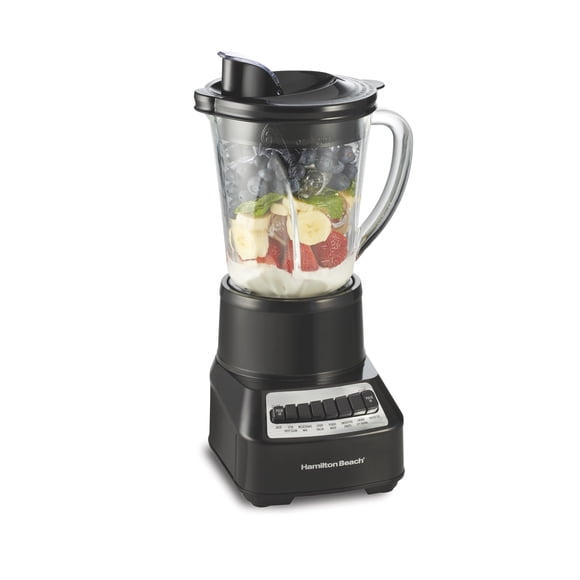 Hamilton Beach Wave Crusher Blender for Smoothies With 40 Oz Glass Jar and 14 Functions, Ice Sabre Blades & 700 Watts for Consistently Smooth Results