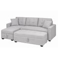 thumbnail image 2 of Brassex Amanda Sofa sectionnel réversible avec rangement pour salon avec ottoman de rangement et coussins décoratifs, gris, 2 of 11
