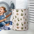 thumbnail image 5 of Patterned Linen Laundry Hamper for Bedroom or Bathroom Large Open Top Durable Breathable Fabric Storage Solution for Clothes no Lid, 5 of 5