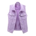 thumbnail image 1 of WRKEKC Vestes pour Femmes Tendance, Trench pour Femmes, Veste Sans Manches Unie de Printemps pour Femmes, 1 of 5
