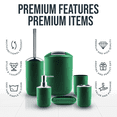 thumbnail image 4 of Clara Clark Bathroom Accessory Set, Hunter Green Bathroom Décor with Toothbrush Holder Set, Bathroom Curtains Shower Set, 4 of 7