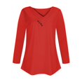 thumbnail image 4 of Timegard Womens Tops V-Neck Ruched Button Long Sleeve Solid Color Comfy Tee Dressy Casual Tunic Top, 4 of 4