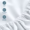 thumbnail image 3 of Bare Home Ultra-Soft Fitted Sheet - Dual Side Pockets - Premium 1800 Collection - Deep Pocket - Full, White, 3 of 7