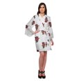 thumbnail image 4 of Moomaya Printed Cotton Robes For Women Plus Size Kimono Robe Short Nightwear, 4 of 6