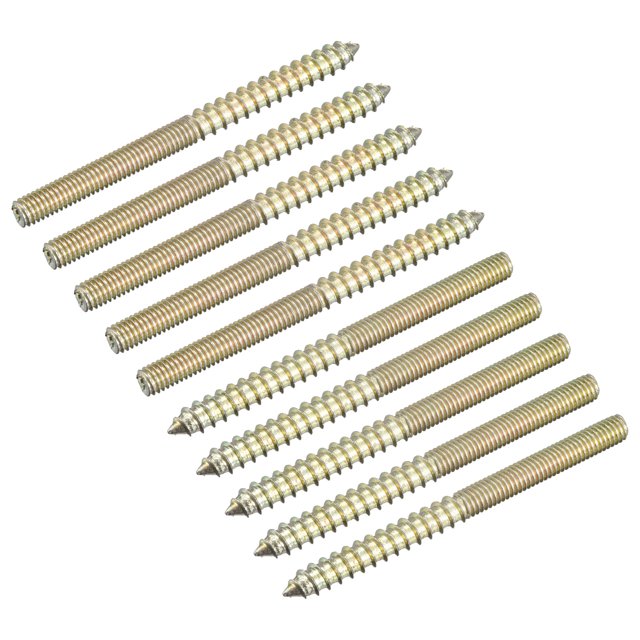 Unique Bargains M6x80mm Hanger Bolts, 24 Pack Double Ended Thread Dowel Screws
