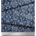 thumbnail image 2 of Soimoi Polyester Crepe Fabric Floral & Moroccan Damask Print Fabric by The Yard 52 Inch Wide, 2 of 3